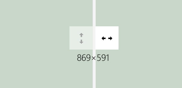 Hovering over a split button shows a preview of what will happen.